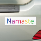 Colorful Namaste Rainbow Yoga Bumpersticker (Op auto)