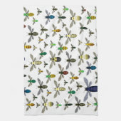 Colorful Native Bees Kitchen Towel Theedoek (Verticaal)