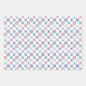 Colorful Nautical Pattern Inpakpapier Vel (Voorkant 3)