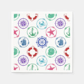 Colorful Nautical Pattern Servet (Voorkant)