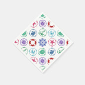 Colorful Nautical Pattern Servet (Hoek)