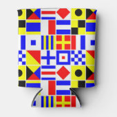 Colorful Nautical Signal Flagpatroon Blikjeskoeler (Voorkant)