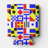 Colorful Nautical Signal Flagpatroon Blikjeskoeler (Achterkant)