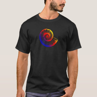 COLORFUL NAUTILUS SHELL COLOR BURST T-SHIRT