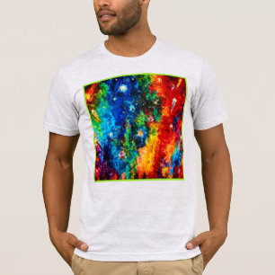 Colorful Nebula en Stars art T-shirt