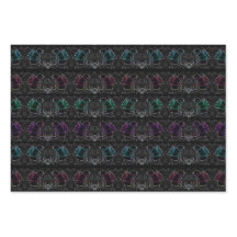 Colorful Neon, Abstracte Rozen op zwarte achtergro