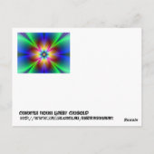 Colorful Neon Daisy Briefkaart (Achterkant)