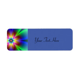 Colorful Neon Daisy Etiket