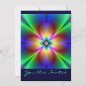 Colorful Neon Daisy Kaart (Voorkant)