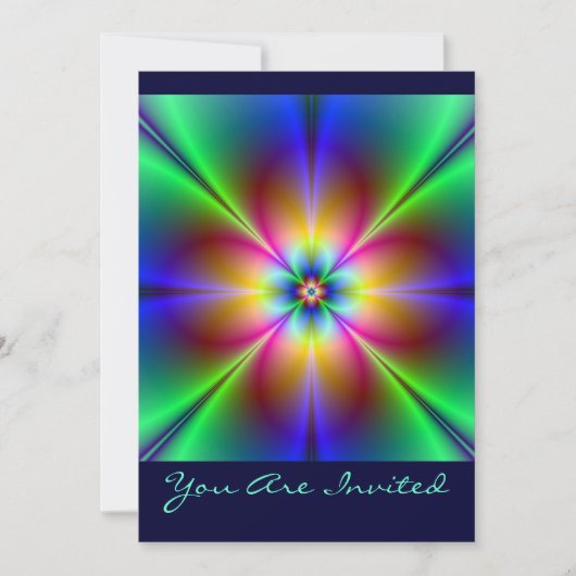 Colorful Neon Daisy Kaart (Voorkant)