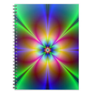 Colorful Neon Daisy Notitieboek