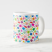 Colorful Neon Drug Patroon Extra Grote Beker (Voorkant rechts)