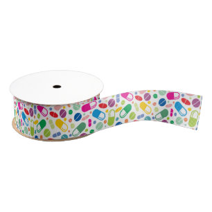 Colorful Neon Drug Patroon Grosgrain Lint