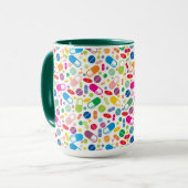 Colorful Neon Drug Patroon Mok (Voorkant links)