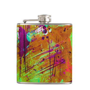Colorful Neon Green Abstract Splatter Paint Heupfles
