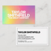 Colorful Neon Holographic Visitekaartje (Voorkant / Achterkant)