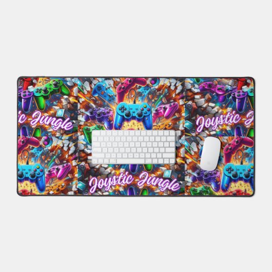 Colorful Neon Joysticks Pattern (Clavier et souris)
