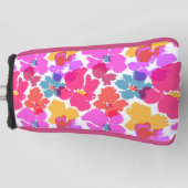 Colorful Neon Modern Flower Pattern Golfheadcover (Voorkant)