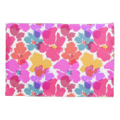 Colorful Neon Modern Flower Pattern Kussensloop (Achterkant)