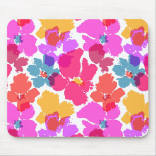 Colorful Neon Modern Flower Pattern Muismat
