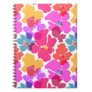 Colorful Neon Modern Flower Pattern Notitieboek