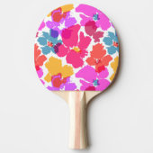 Colorful Neon Modern Flower Pattern Tafeltennisbatje (Voorkant)