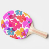 Colorful Neon Modern Flower Pattern Tafeltennisbatje (Zijkant)