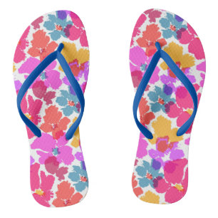 Colorful Neon Modern Flower Pattern Teenslippers