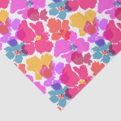 Colorful Neon Modern Flower Pattern Tissuepapier (Detail)