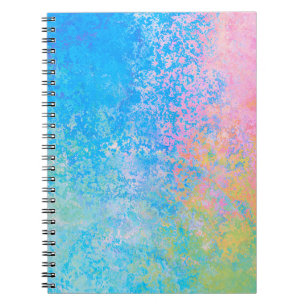 Colorful Neon Pastel Sky Alcohol Ink Abstract Notitieboek