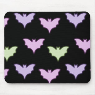 Colorful Neon Pink Paars Green Bats Halloween Muismat
