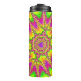 Colorful Neon Rainbow Fractal Thermosbeker