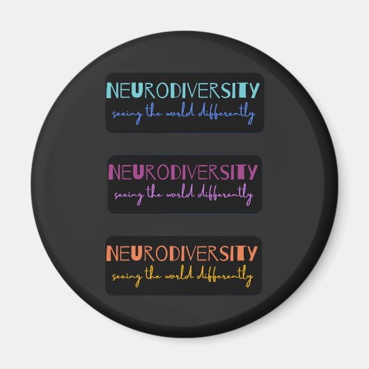 Colorful Neurodiversity Magneet (Voorkant)
