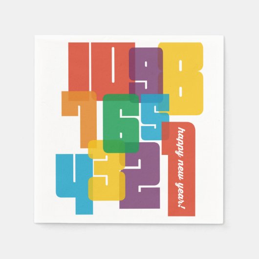 Colorful Nieuwjaar Servet (Voorkant)