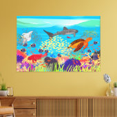 Colorful Ningaloo Reef Canvas Afdruk (Insitu (Woonkamer))