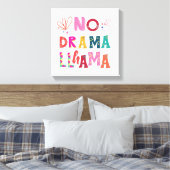 Colorful No Drama Llama Canvas Afdruk (Insitu (Slaapkamer))