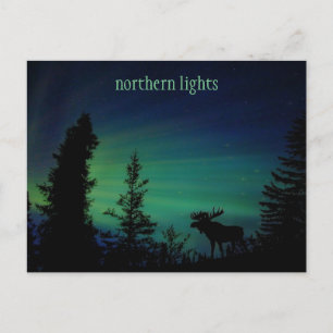 Colorful Northern Lights Sky Briefkaart