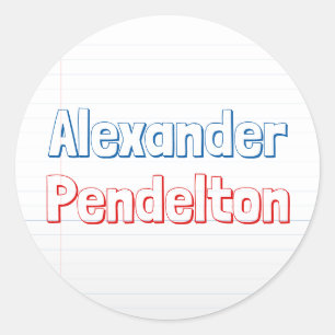 Colorful Notebook Paper Theme Classroom Name Label