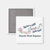 Colorful Notes Choir SATB Magneet (Voorkant / Achterkant)