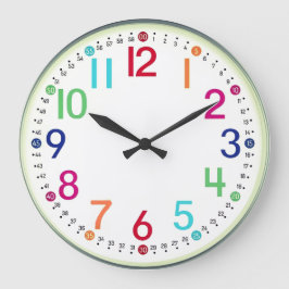 Colorful Numbered Round Acrylic Wall Clock Grote Klok