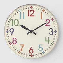 Colorful Numbered Round Acrylic Wall Clock Grote Klok