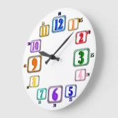 Colorful Numbers Clock Grote Klok (Hoek)