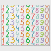 Colorful Numbers Pattern Cadeaupapier (Vlak)