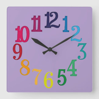 Colorful Numbers Vierkante Klok