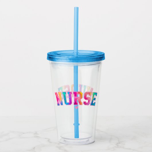Colorful Nurse Acryl Drinkbeker (Voorkant)