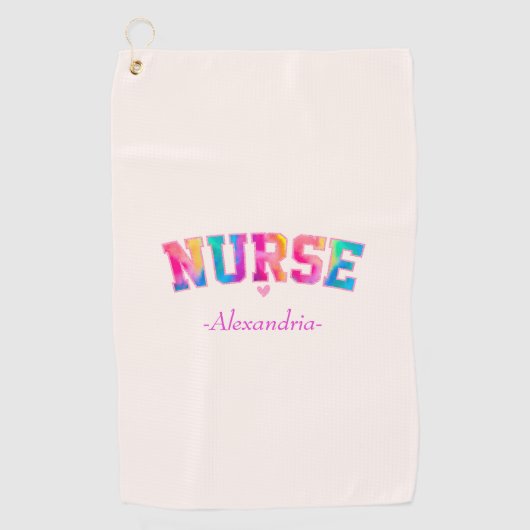 Colorful Nurse Golfhanddoek (Voorkant)