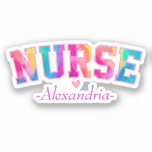 Colorful Nurse Sticker (Voorkant)