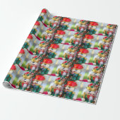 Colorful nutcrackers cadeaupapier (Uitgerold)