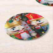 Colorful nutcrackers ronde kartonnen onderzetter (Gebogen)