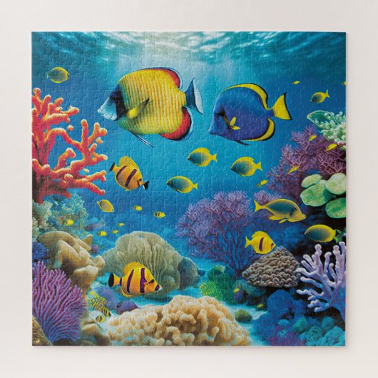 Colorful Ocean Fish Jigzaag Puzzle Legpuzzel (Verticaal)